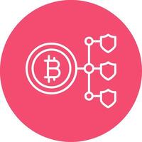 Bitcoin Blockchain Multi Color Circle Icon vector