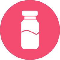 Milk Jar Multi Color Circle Icon vector