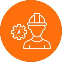 Worker Mask Multi Color Circle Icon vector