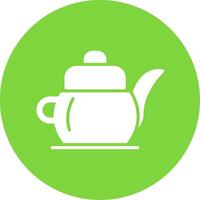 Tea Pot Multi Color Circle Icon vector