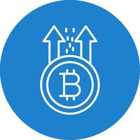 Bitcoin Rise Multi Color Circle Icon vector