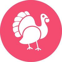 Turkey Multi Color Circle Icon vector