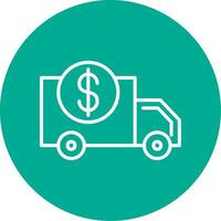 Delivery Van Multi Color Circle Icon vector