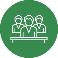 Company Meeting Multi Color Circle Icon vector