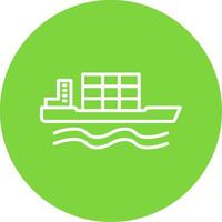 Bulk Carrier Multi Color Circle Icon vector