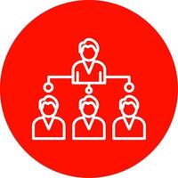 Company Structure Multi Color Circle Icon vector
