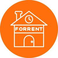 Home For Rent Multi Color Circle Icon vector