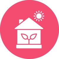 ECological House Multi Color Circle Icon vector