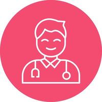 Male Doctor Multi Color Circle Icon vector