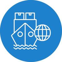 International Delivery Multi Color Circle Icon vector