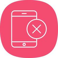 Smartphone Line Curve Icon Design vector