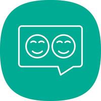 Good Review Line Curve Icon Design vector