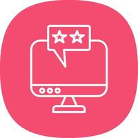 Feedback Line Curve Icon Design vector