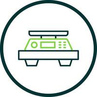 Scales Line Circle Icon Design vector