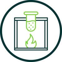 Chemical Line Circle Icon Design vector