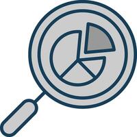 Seo Search Line Filled Greyscale Icon Design vector