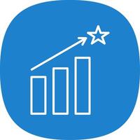 Rate Line Curve Icon Design vector