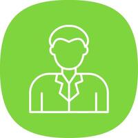 Customer Line Curve Icon Design vector