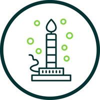 Bunsen Burner Line Circle Icon Design vector