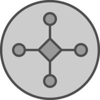 Connect Line Filled Greyscale Icon Design vector