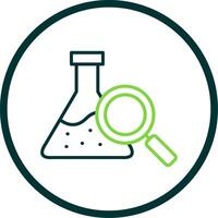 Chemical Analysis Line Circle Icon Design vector