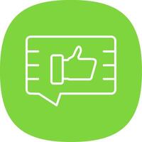 Feedback Line Curve Icon Design vector