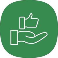 Customer Satisfaction Line Curve Icon Design vector