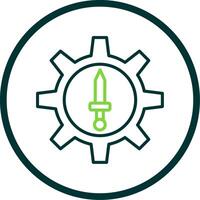 Attack Line Circle Icon Design vector