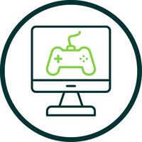 Game Line Circle Icon Design vector