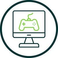 Game Line Circle Icon Design vector