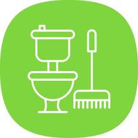 Toilet Line Curve Icon Design vector