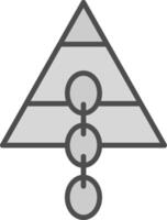 Link pyramide Line Filled Greyscale Icon Design vector