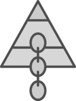 Link pyramide Line Filled Greyscale Icon Design vector