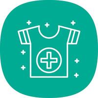 Shirt Line Curve Icon Design vector