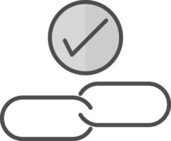 Backlink Checker Line Filled Greyscale Icon Design vector