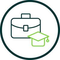 Apprentice Line Circle Icon Design vector