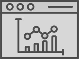 Page Rank Line Filled Greyscale Icon Design vector