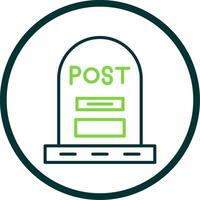 Post Line Circle Icon Design vector