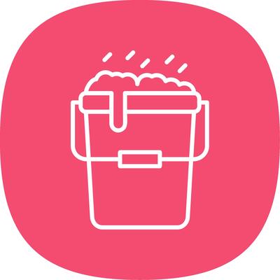 Bucket Line Curve Icon Design