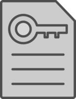 Keyword Generator Line Filled Greyscale Icon Design vector