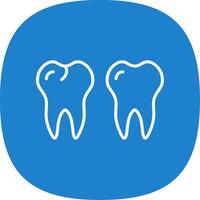 Teeths Line Curve Icon Design vector