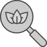 Organic Search Line Filled Greyscale Icon Design vector