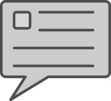 Blog Commenting Line Filled Greyscale Icon Design vector