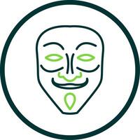 Mask Line Circle Icon Design vector