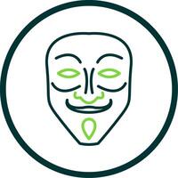 Mask Line Circle Icon Design vector