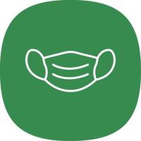 Face Mask Line Curve Icon Design vector