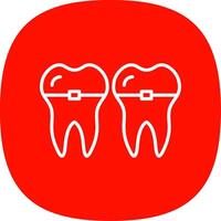 Braces Line Curve Icon Design vector