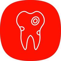 Caries Line Curve Icon Design vector