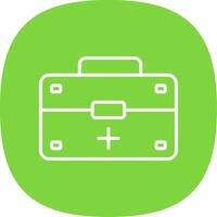 First Aid Kit Line Curve Icon Design vector