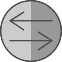 Swap Line Filled Greyscale Icon Design vector